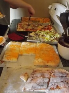 large family pizza buffet with recipes | Plain and not so plain