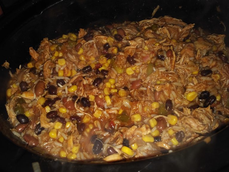 chicken, black bean, corn enchilada casserole from Tammy | Plain and ...